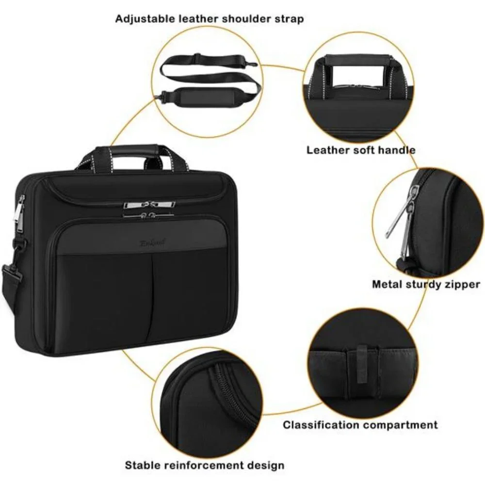 15.6-16.2 inch Waterproof Protective Laptop Messenger Briefcase with Strap